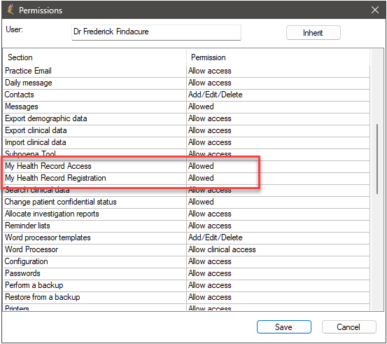 My Health Record Permissions