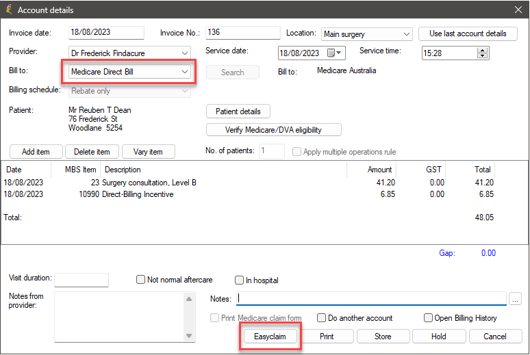 Medicare Direct Bill EasyClaim