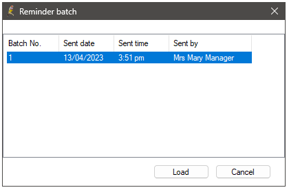 Reminder batch