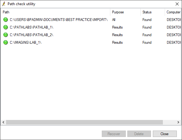 Check paths for resuls import