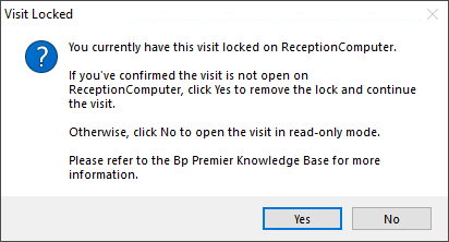 Visit Lock Prompt