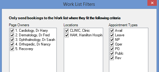 Work List Filters for Synergy