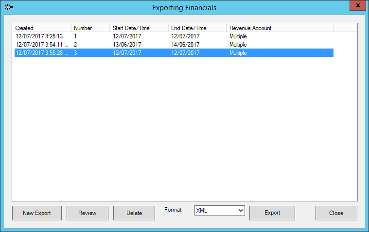 Select File then Accounts then Export
