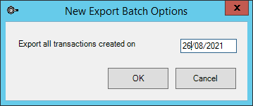 Enter the date to export data for