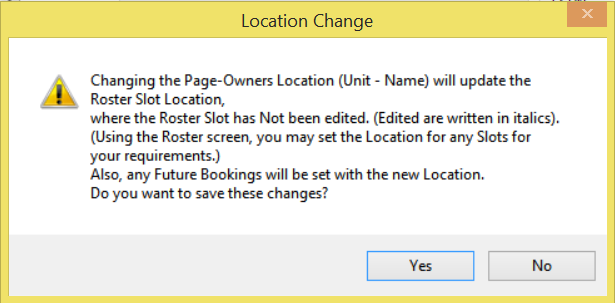 Location Change Page Owner