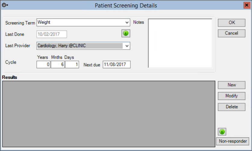 Patient Screening Details