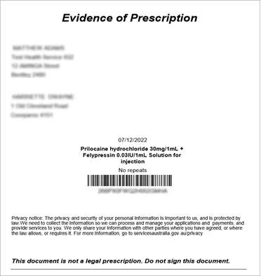 Evidence of Prescription