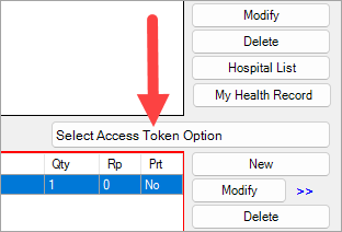 Select Access Token Option