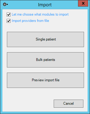 Import patients into Bp VIP.net