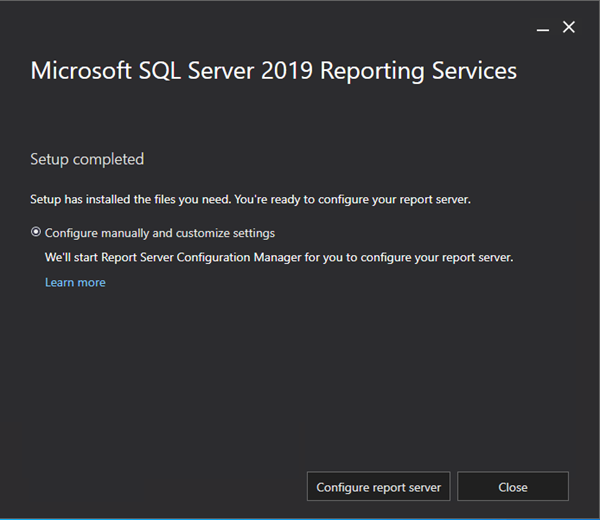 Configure Report Server