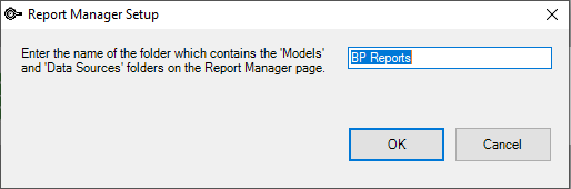 Report Manager Setup models folder