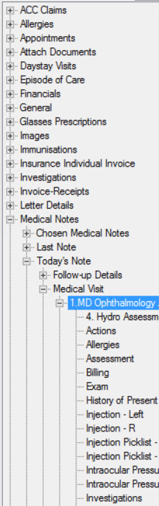 Medical Notes Lookup Fields