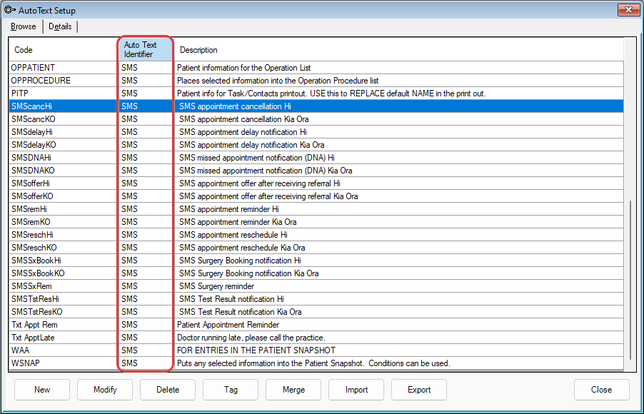 Autotext Identifier