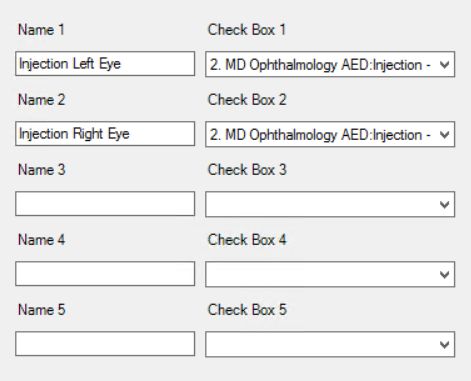 Graphing Interventions checkbox fields